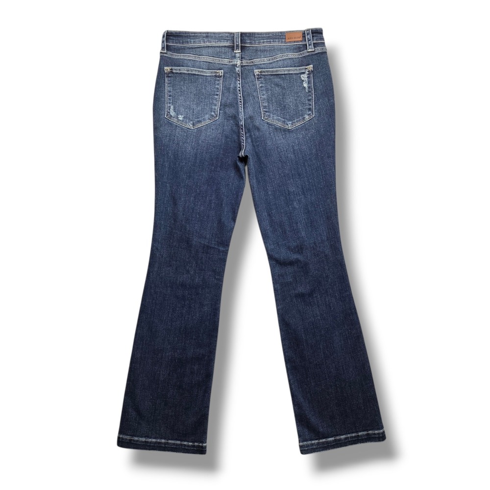 Judy Blue Bootcut Jeans Womens 32 Mid Rise Hand Sand and Destroy Distressed - Picture 5 of 11